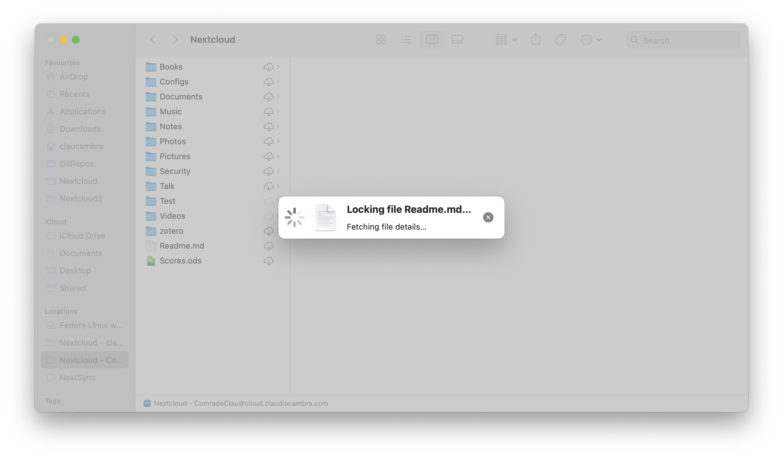 File locking UI for macOS virtual files