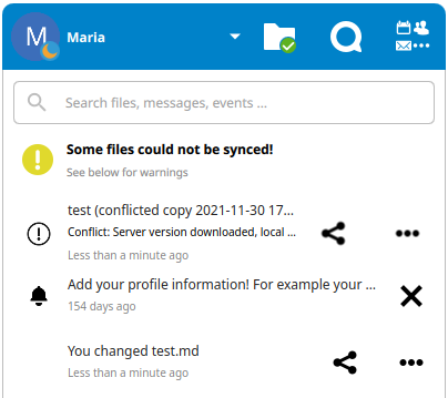 sync state warnings